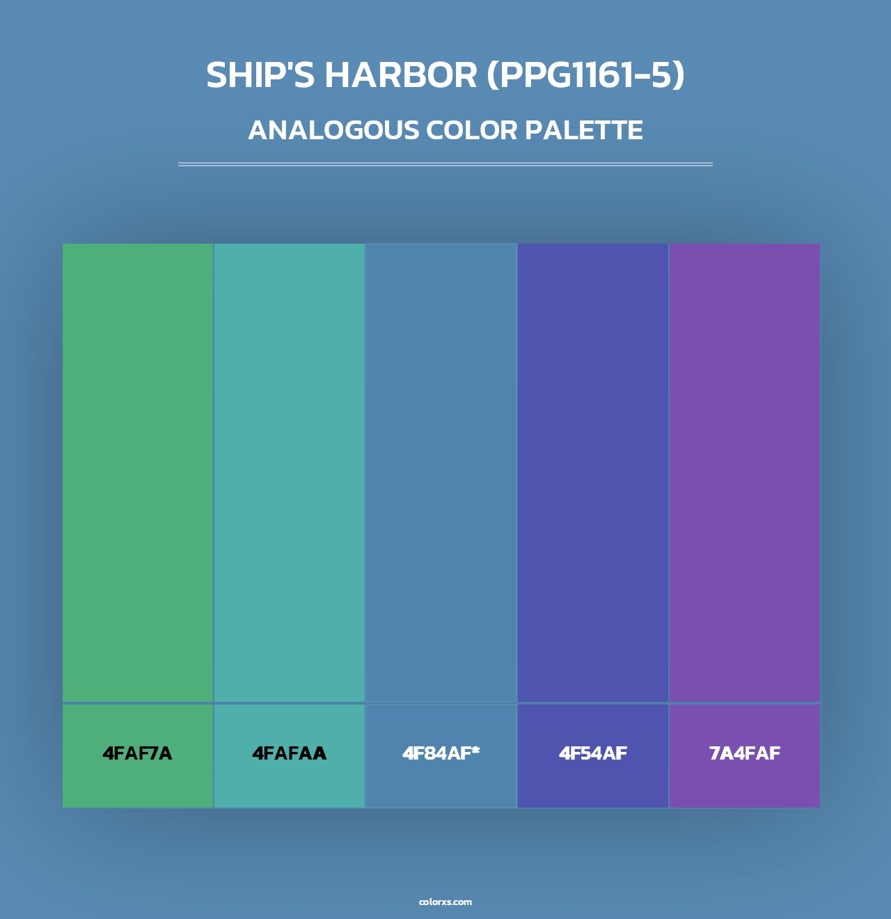 Ship's Harbor (PPG1161-5) - Analogous Color Palette
