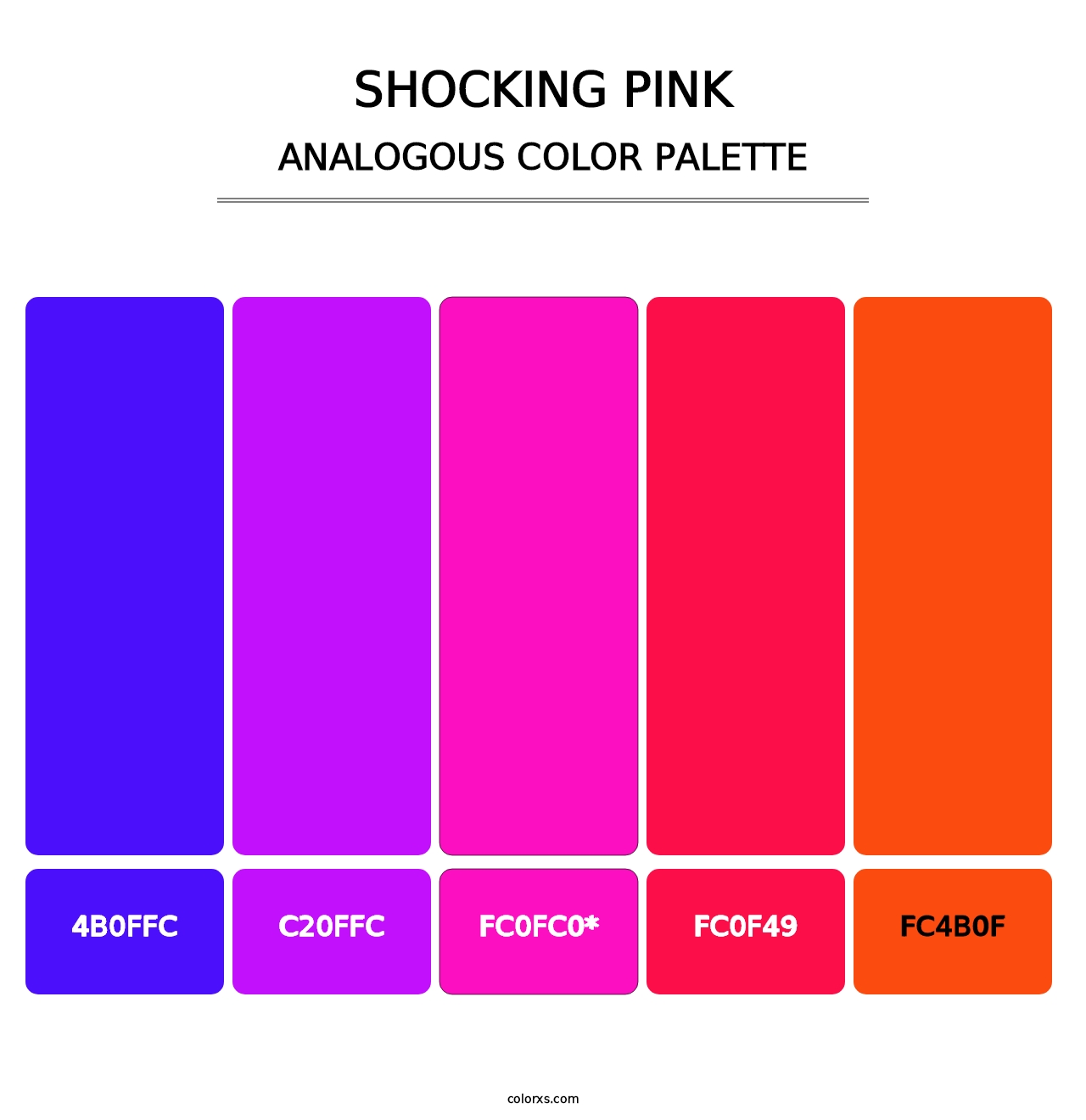 Shocking Pink - Analogous Color Palette