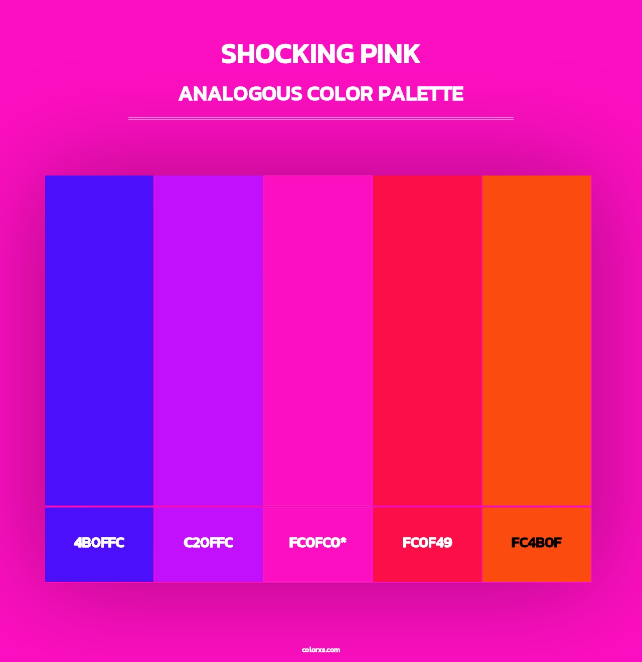 Shocking Pink - Analogous Color Palette