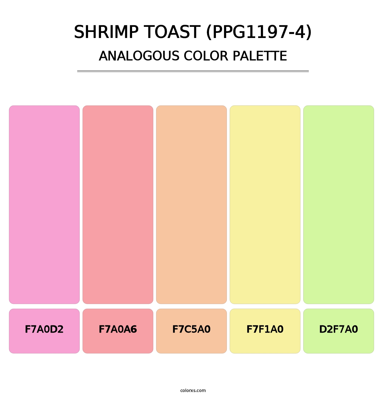 Shrimp Toast (PPG1197-4) - Analogous Color Palette