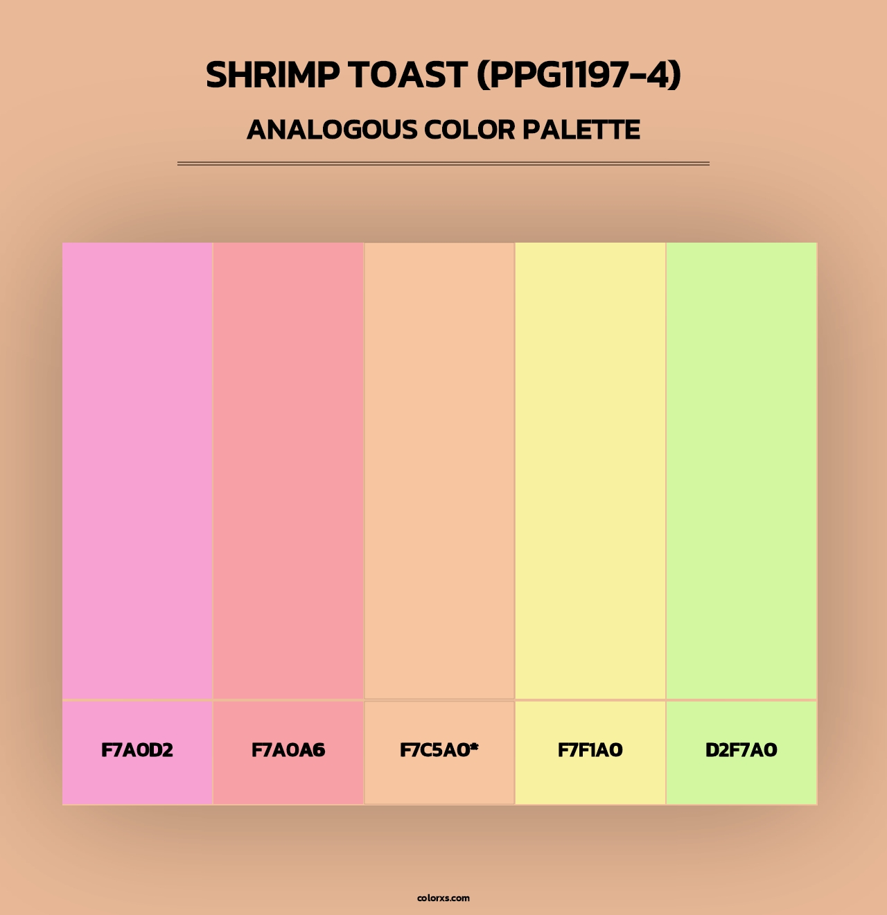 Shrimp Toast (PPG1197-4) - Analogous Color Palette