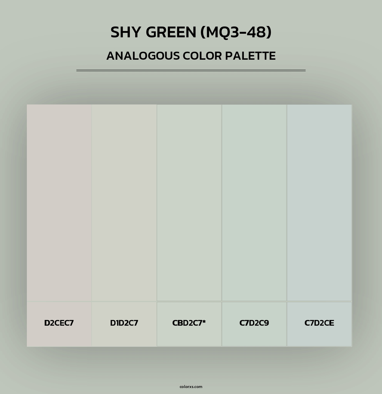 Shy Green (MQ3-48) - Analogous Color Palette