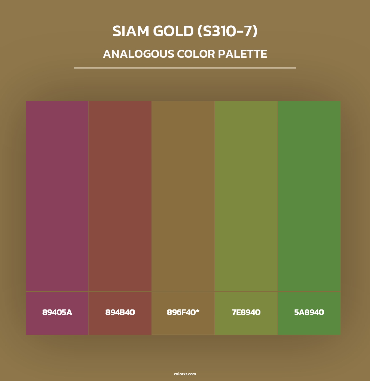 Siam Gold (S310-7) - Analogous Color Palette