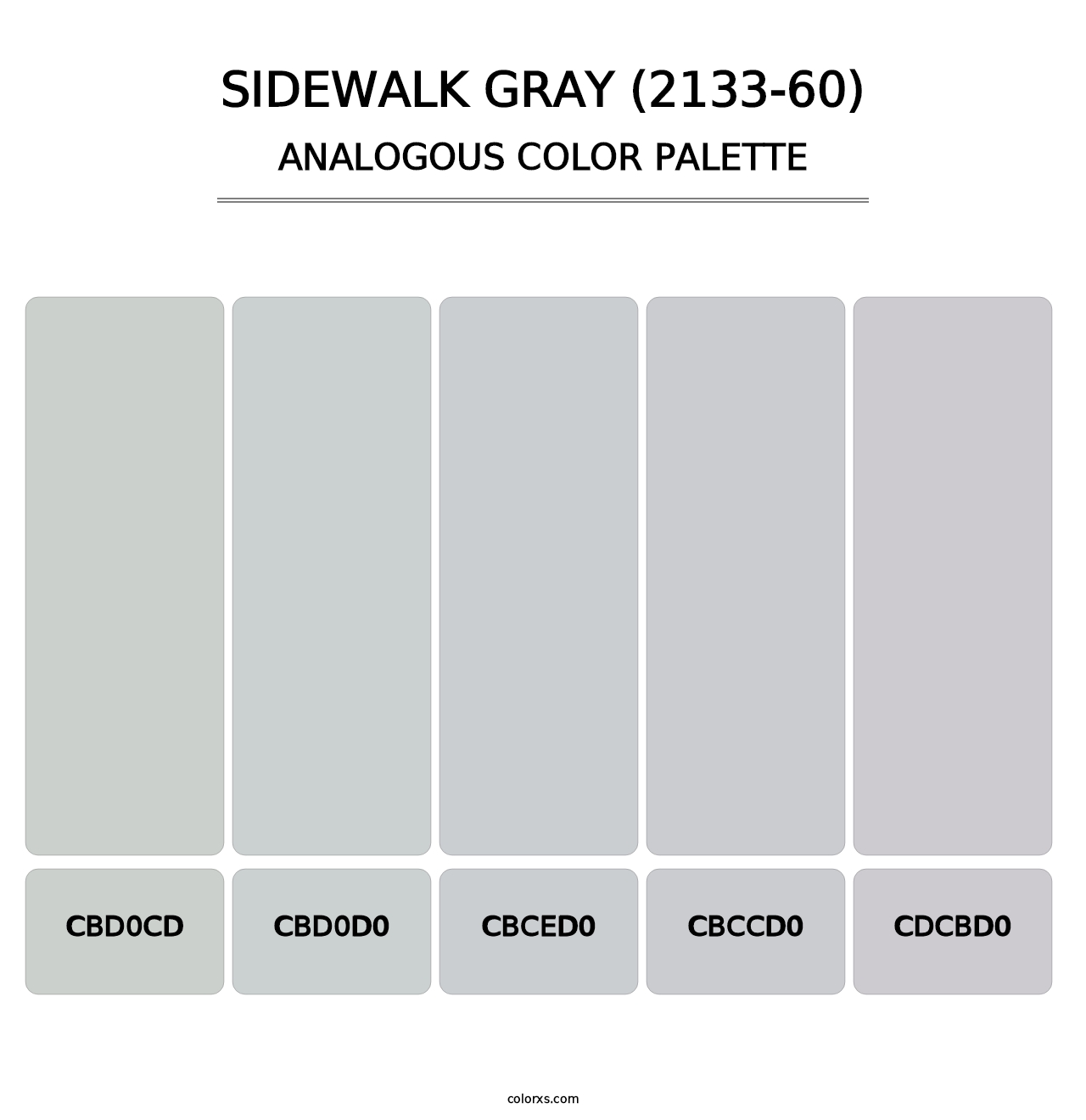 Sidewalk Gray (2133-60) - Analogous Color Palette