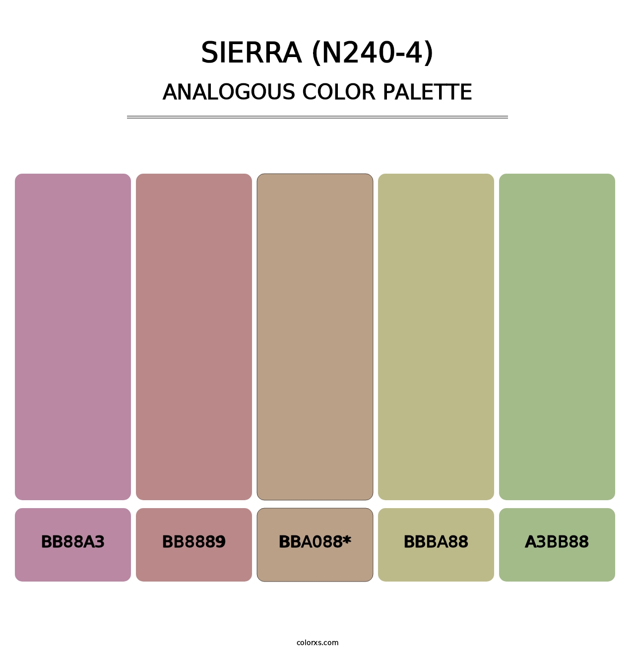 Sierra (N240-4) - Analogous Color Palette