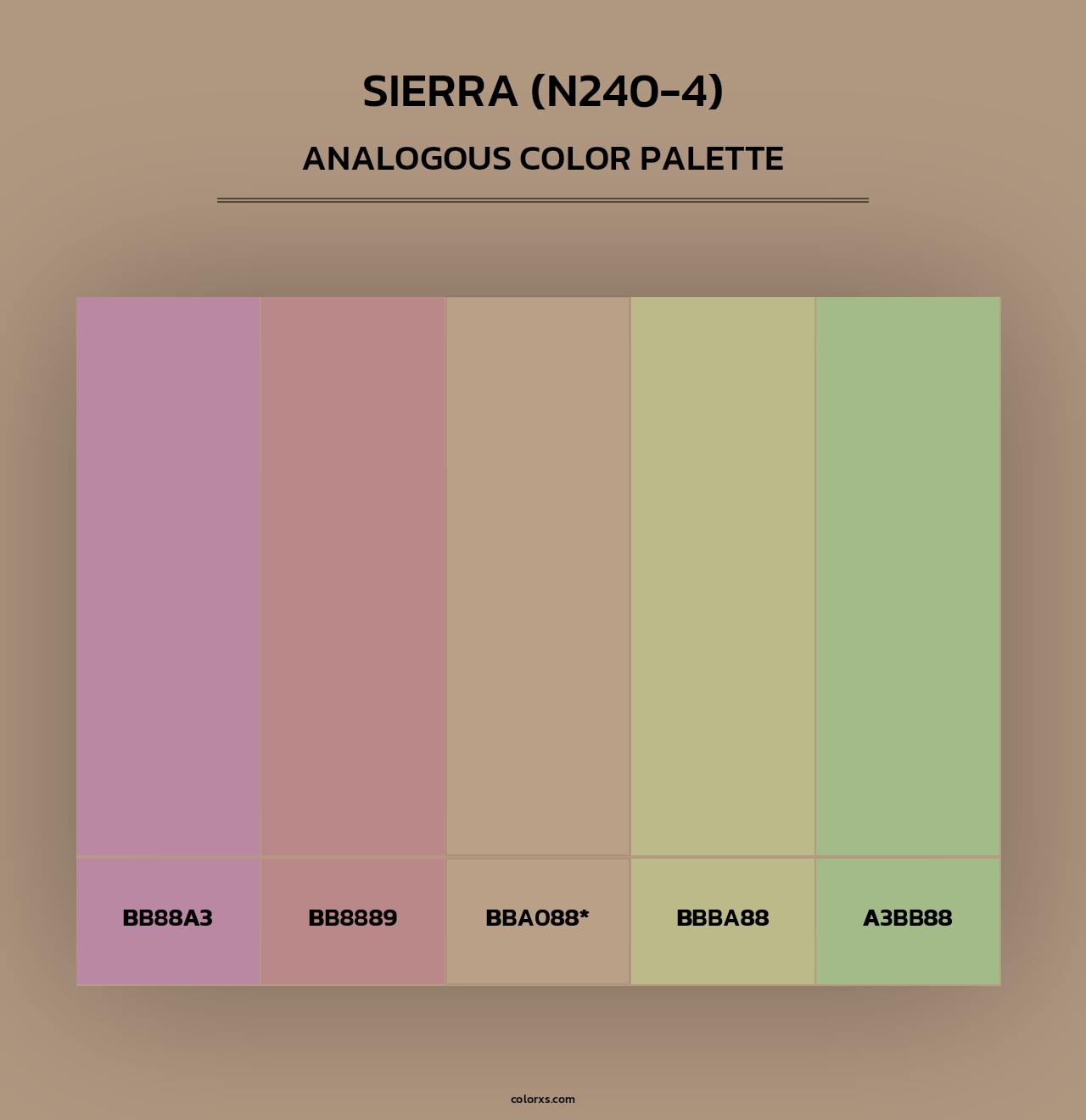 Sierra (N240-4) - Analogous Color Palette