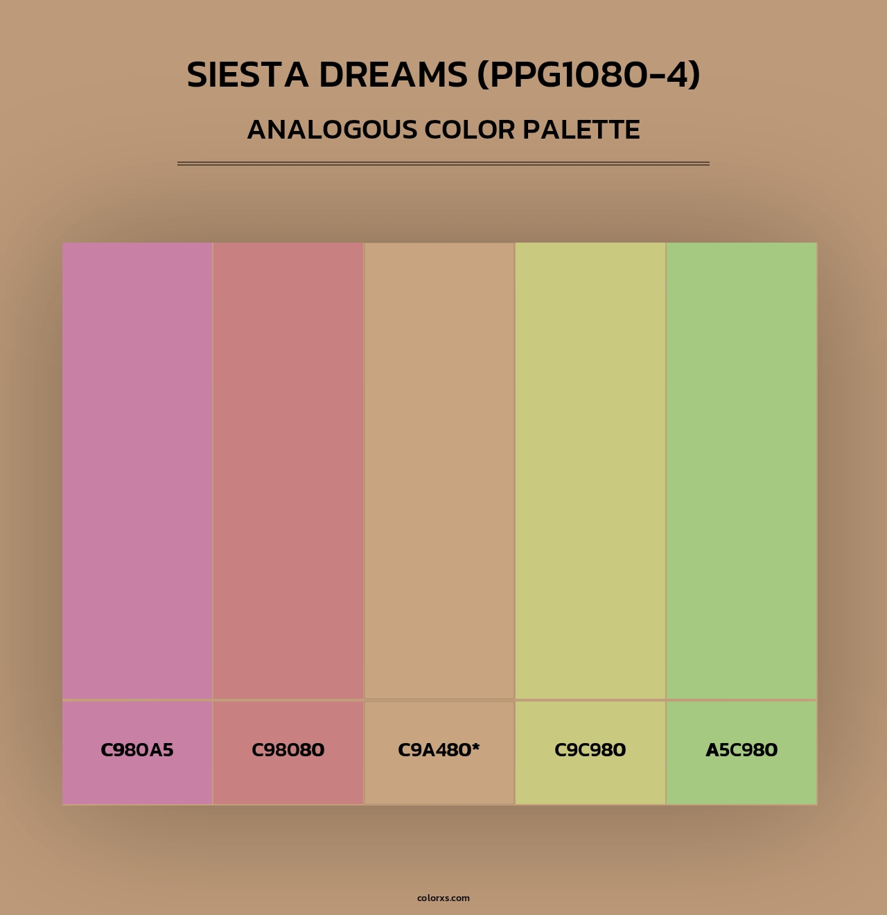 Siesta Dreams (PPG1080-4) - Analogous Color Palette