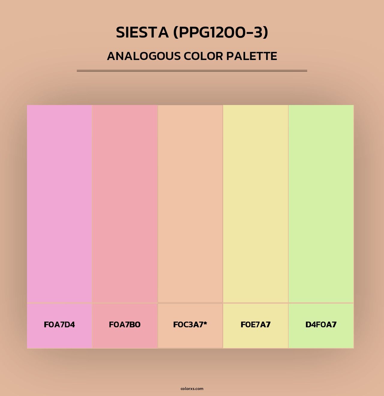 Siesta (PPG1200-3) - Analogous Color Palette