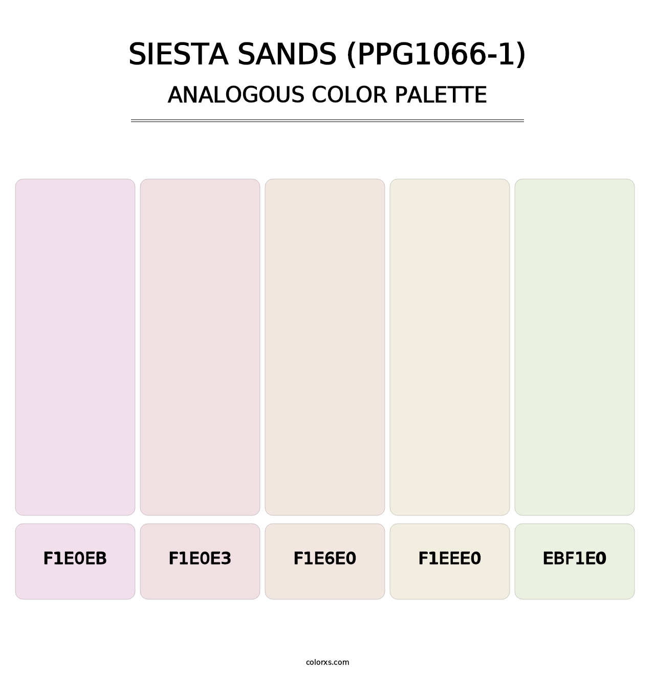 Siesta Sands (PPG1066-1) - Analogous Color Palette