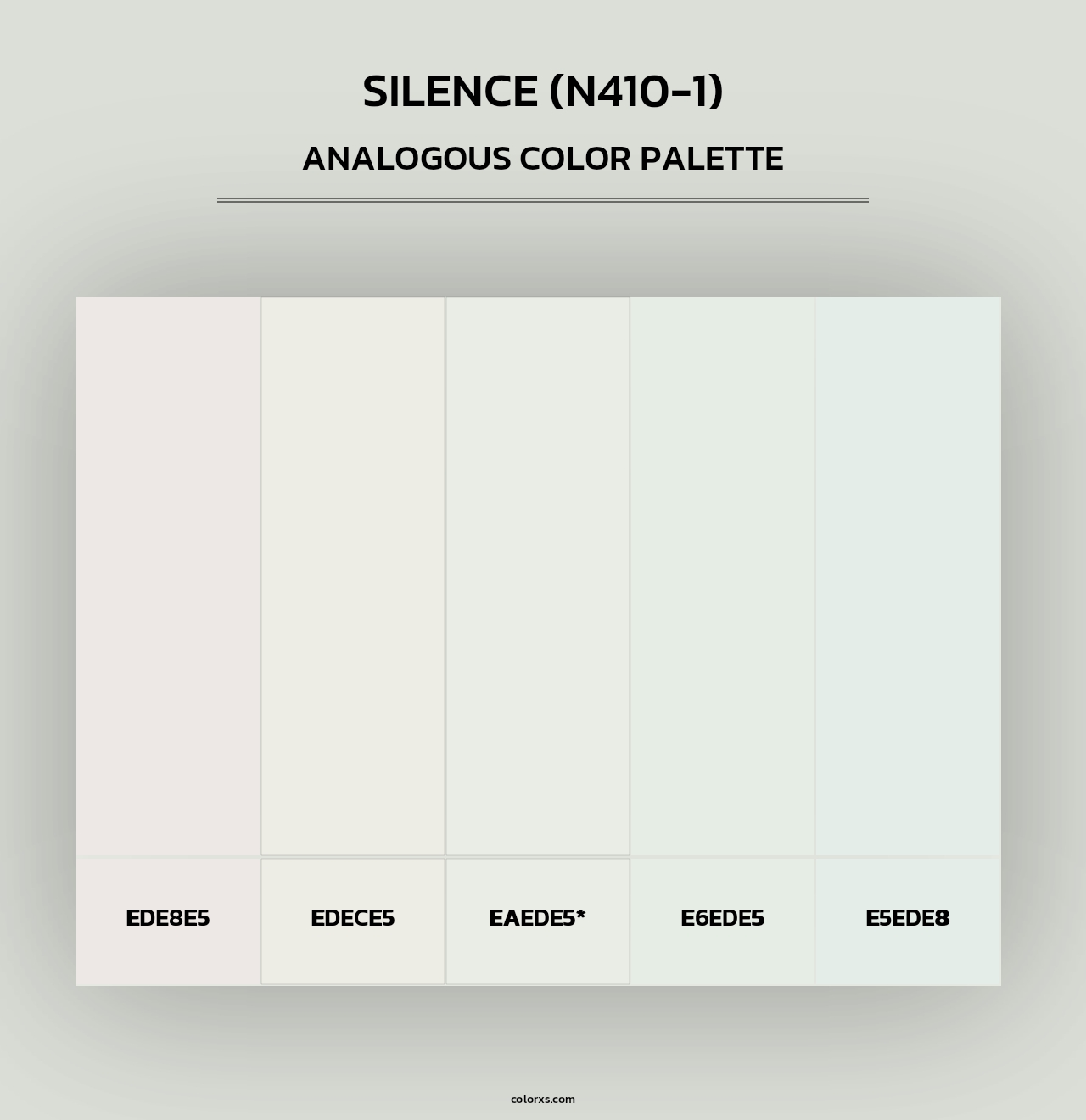 Silence (N410-1) - Analogous Color Palette