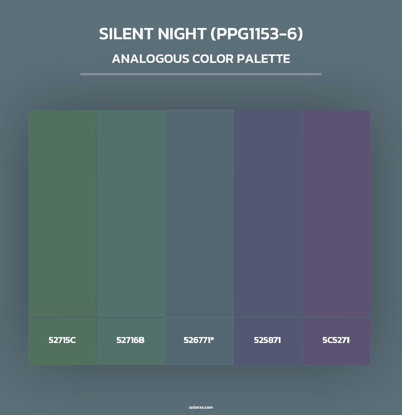 Silent Night (PPG1153-6) - Analogous Color Palette