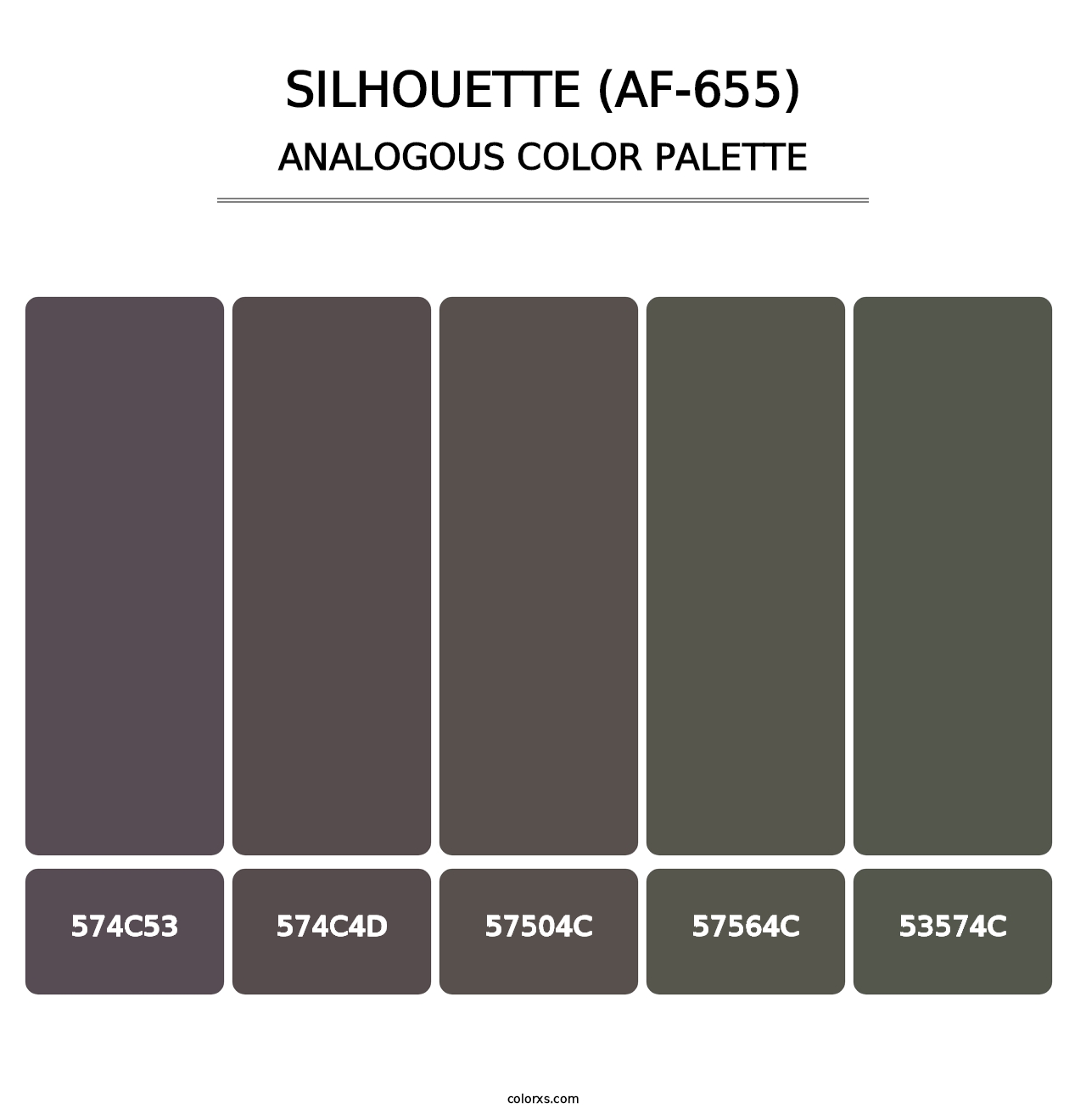 Silhouette (AF-655) - Analogous Color Palette