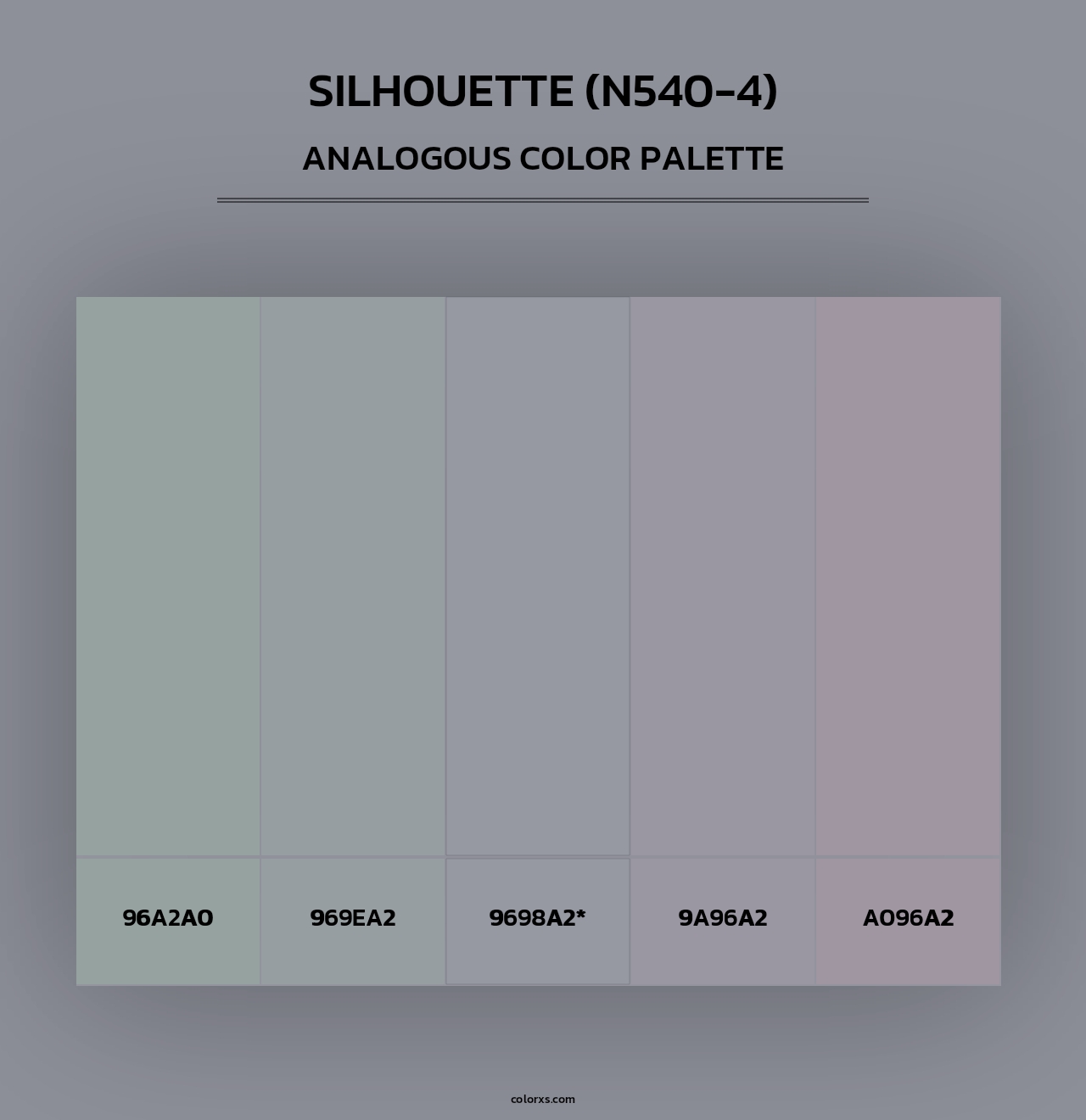 Silhouette (N540-4) - Analogous Color Palette