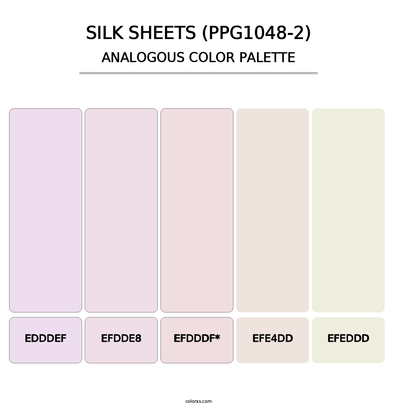 Silk Sheets (PPG1048-2) - Analogous Color Palette