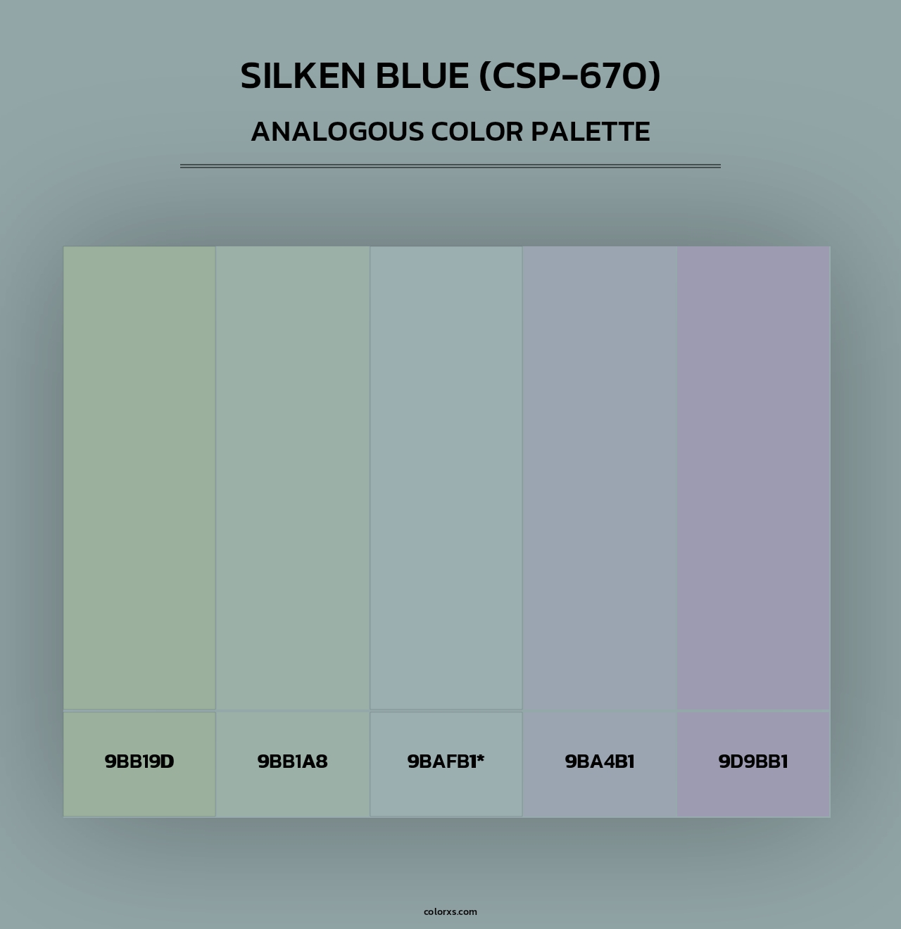 Silken Blue (CSP-670) - Analogous Color Palette