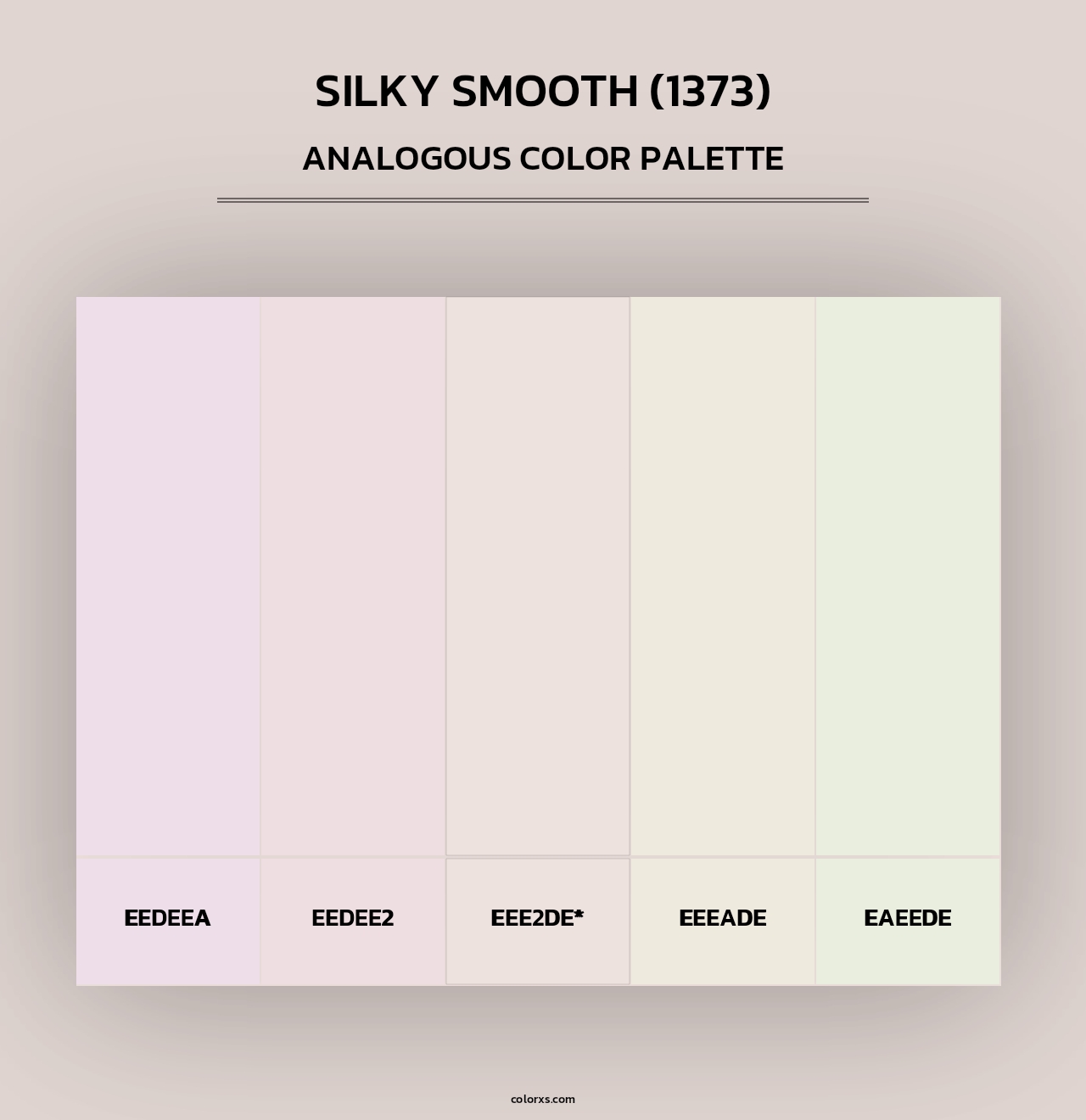 Silky Smooth (1373) - Analogous Color Palette