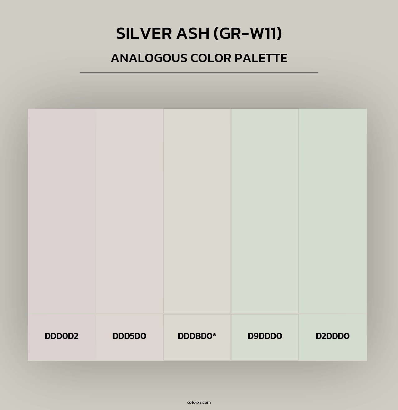 Silver Ash (GR-W11) - Analogous Color Palette