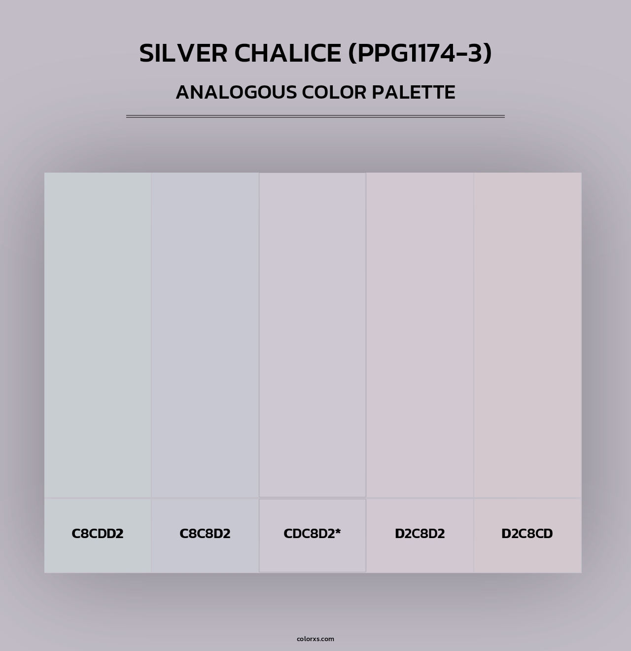 Silver Chalice (PPG1174-3) - Analogous Color Palette