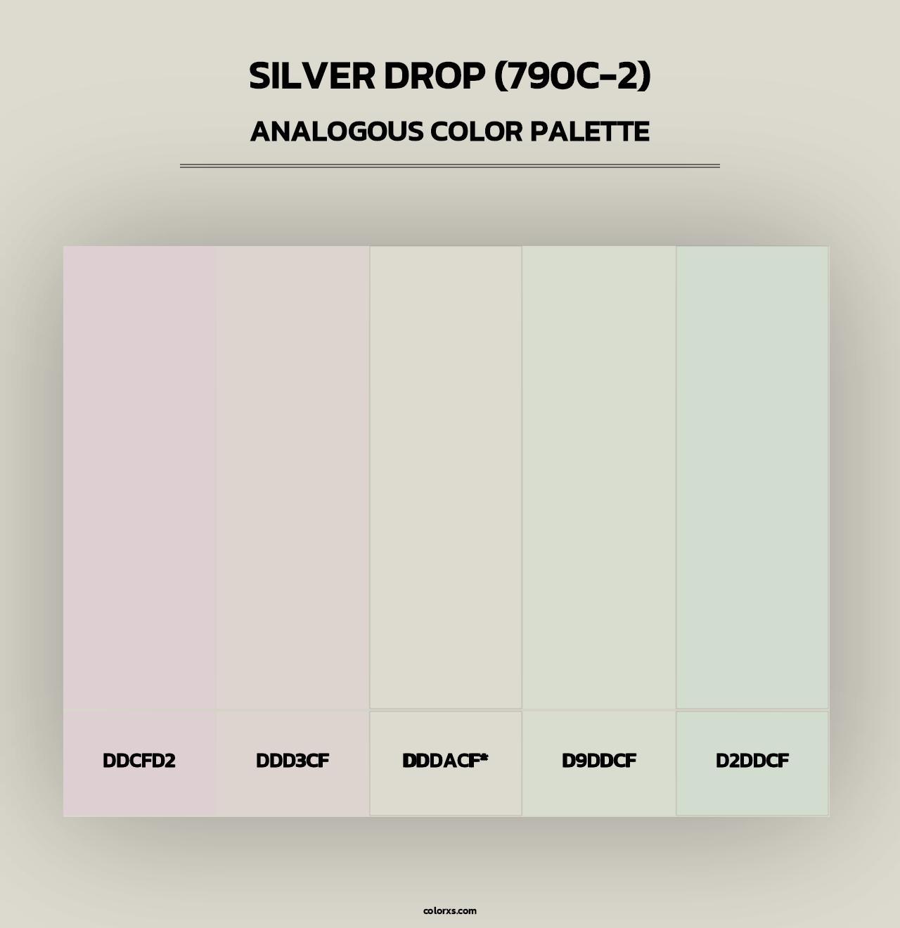 Silver Drop (790C-2) - Analogous Color Palette