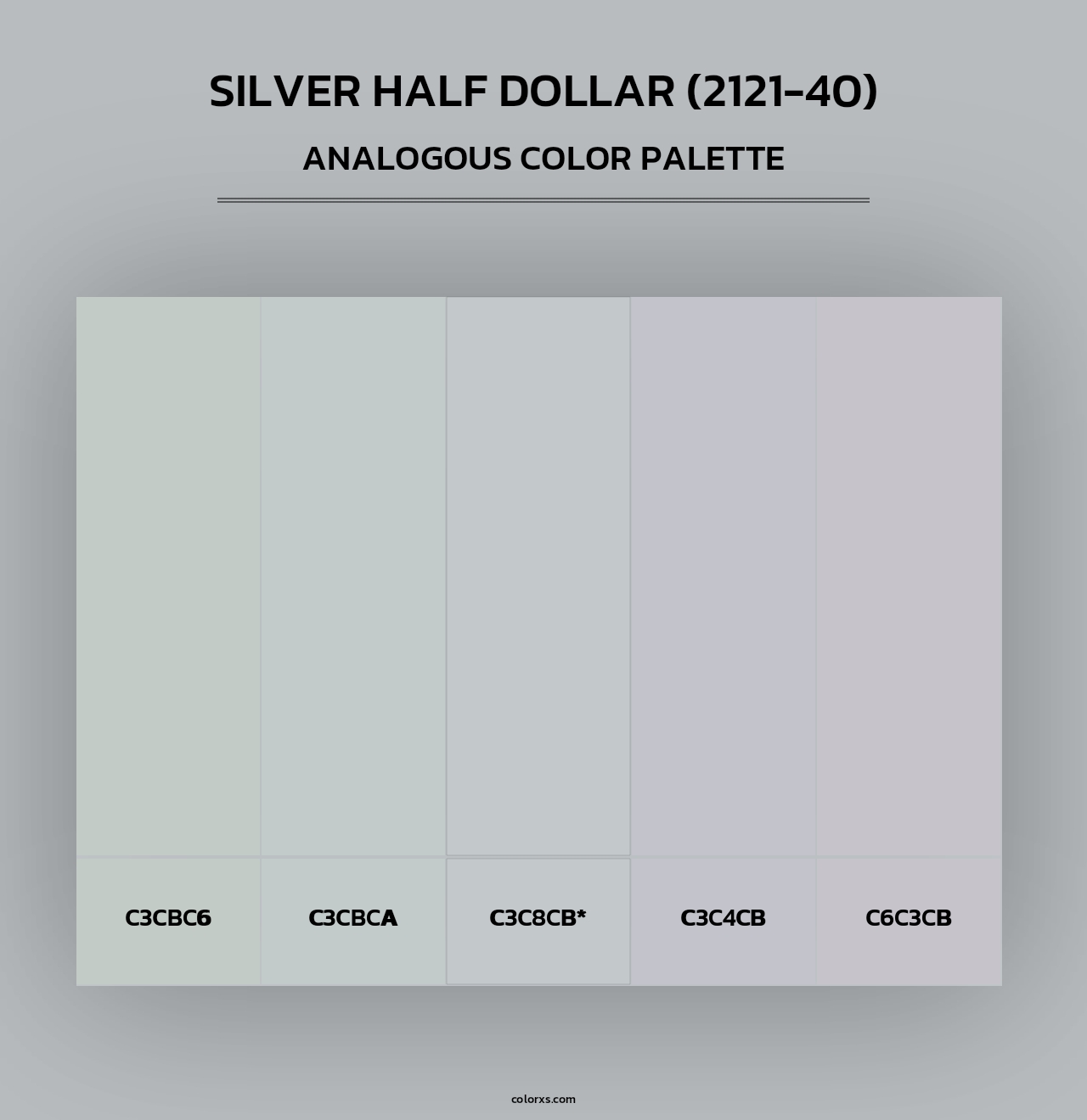 Silver Half Dollar (2121-40) - Analogous Color Palette