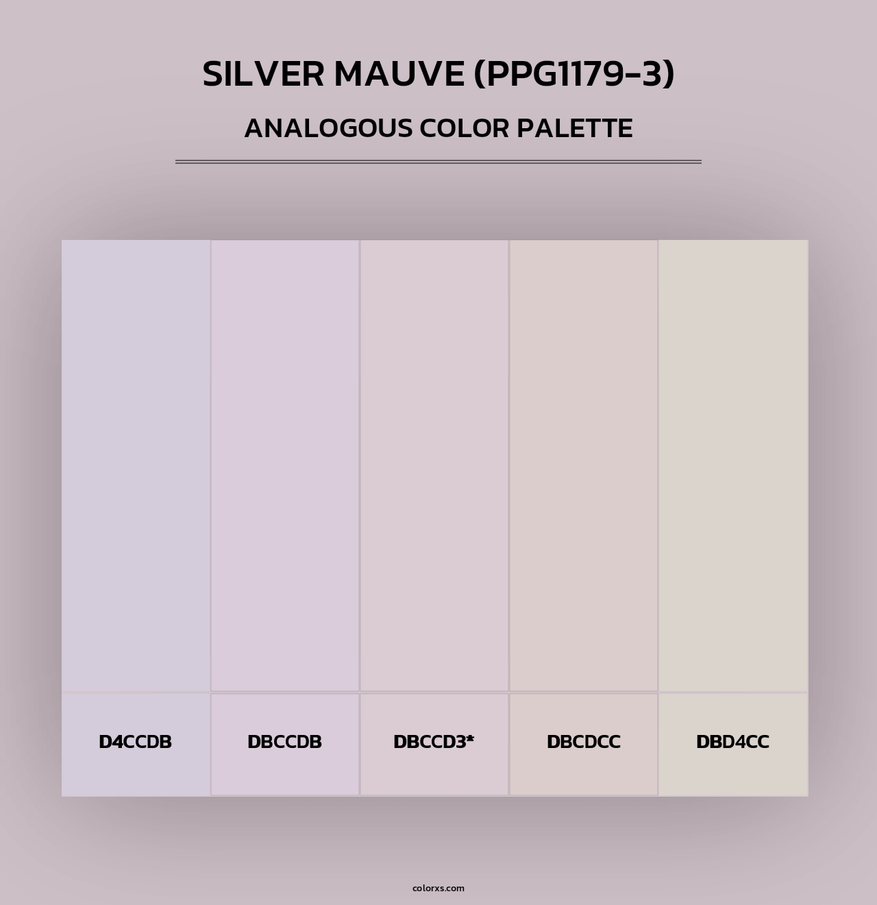 Silver Mauve (PPG1179-3) - Analogous Color Palette