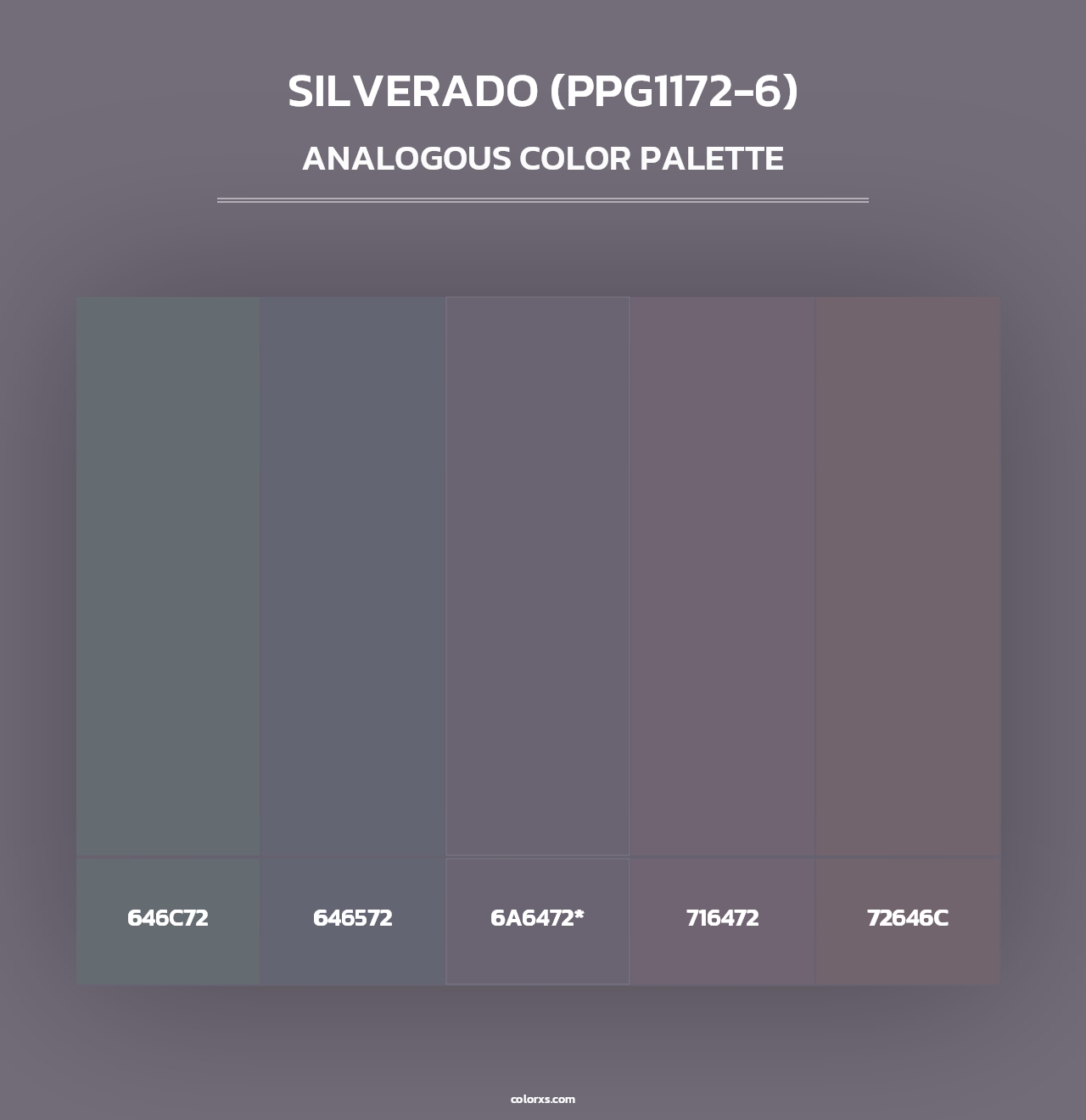 Silverado (PPG1172-6) - Analogous Color Palette