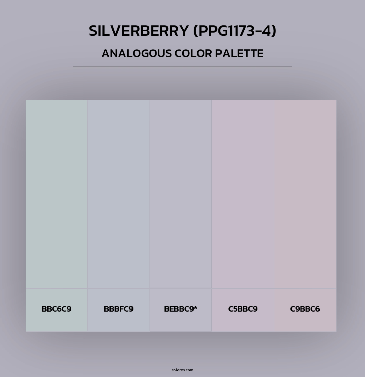 Silverberry (PPG1173-4) - Analogous Color Palette