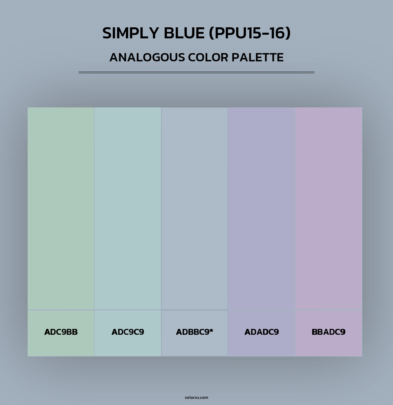 Simply Blue (PPU15-16) - Analogous Color Palette