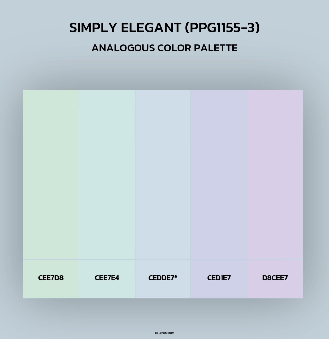 Simply Elegant (PPG1155-3) - Analogous Color Palette