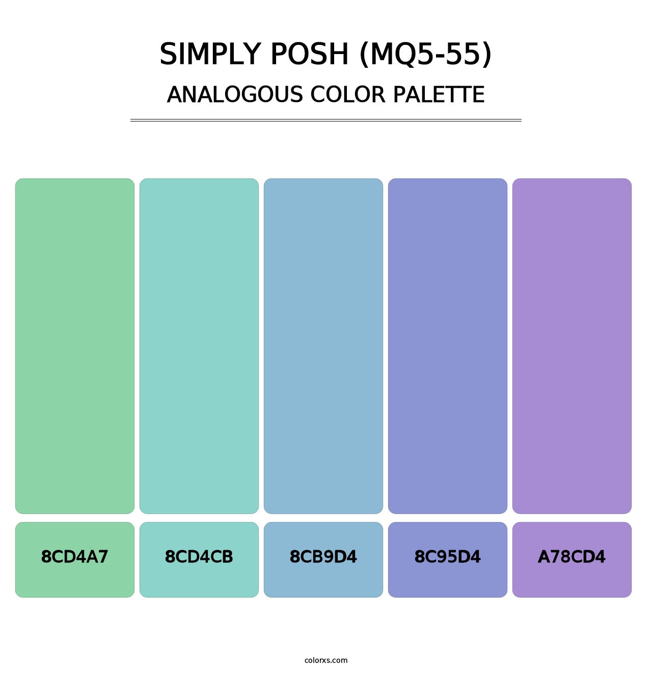 Simply Posh (MQ5-55) - Analogous Color Palette