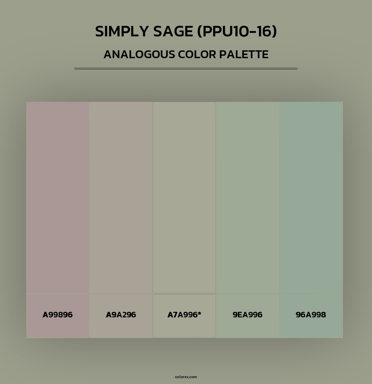 Simply Sage (PPU10-16) - Analogous Color Palette