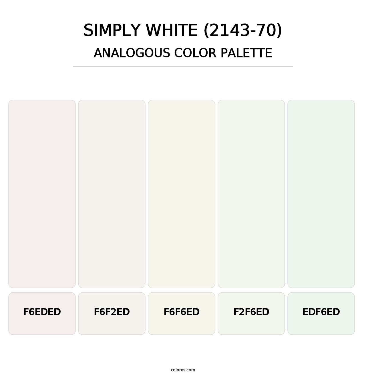 Simply White (2143-70) - Analogous Color Palette