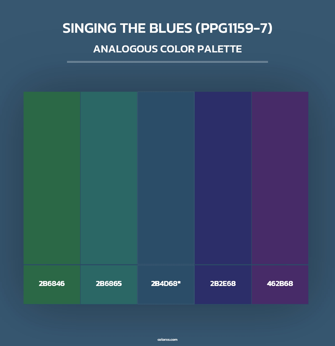Singing The Blues (PPG1159-7) - Analogous Color Palette