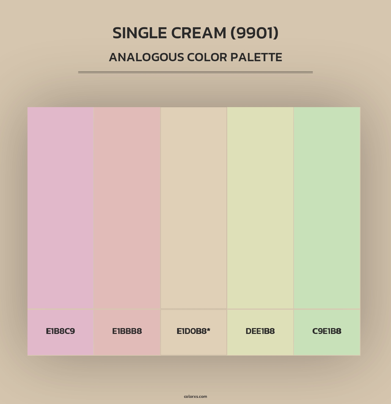 Single Cream (9901) - Analogous Color Palette