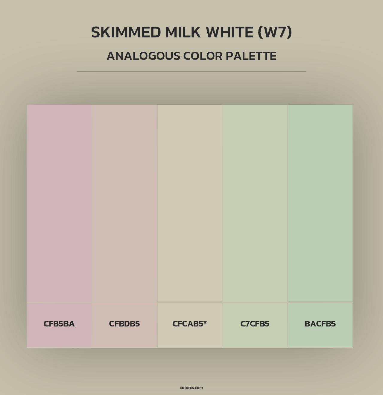Skimmed Milk White (W7) - Analogous Color Palette