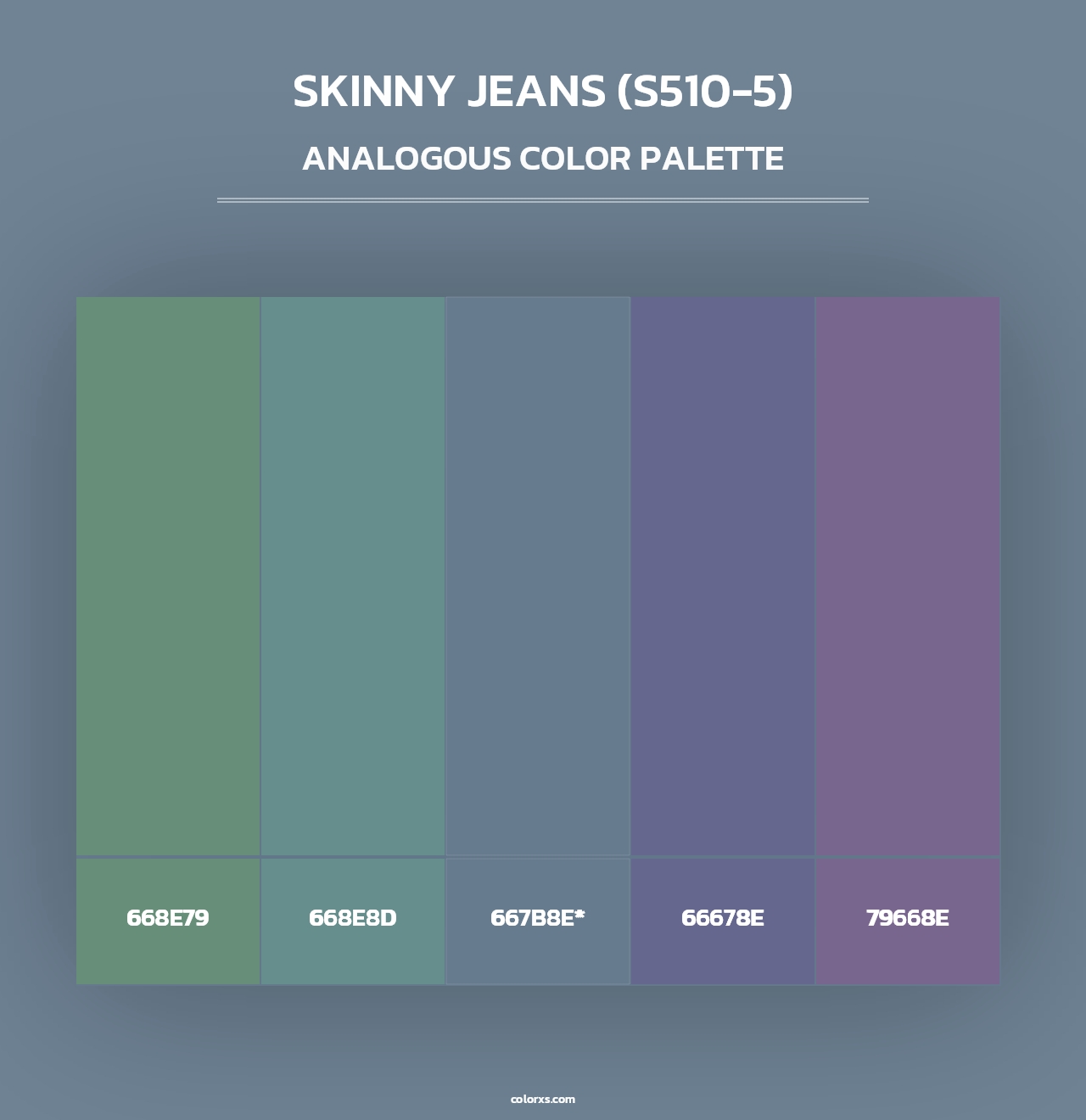 Skinny Jeans (S510-5) - Analogous Color Palette