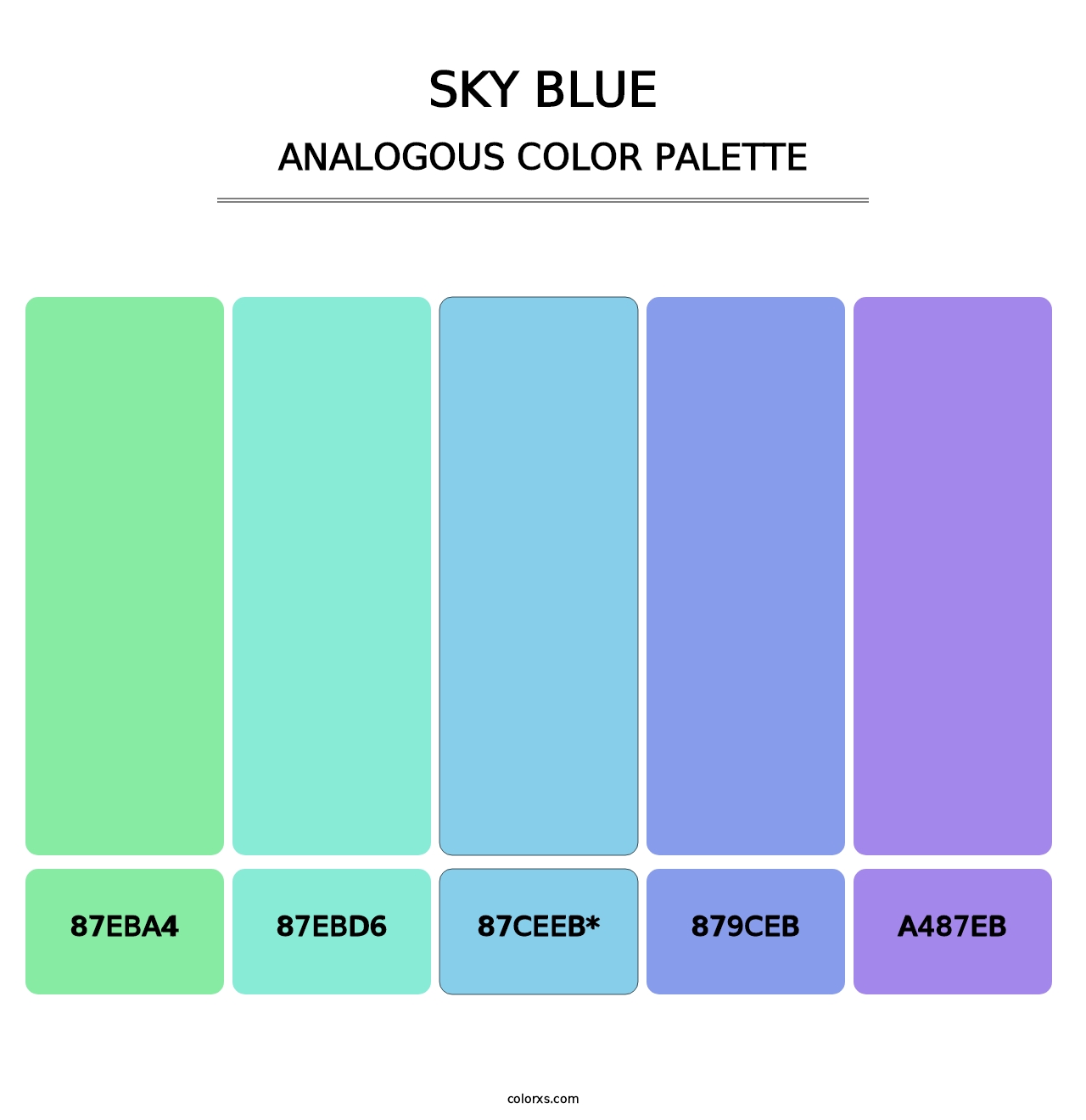 Sky blue - Analogous Color Palette