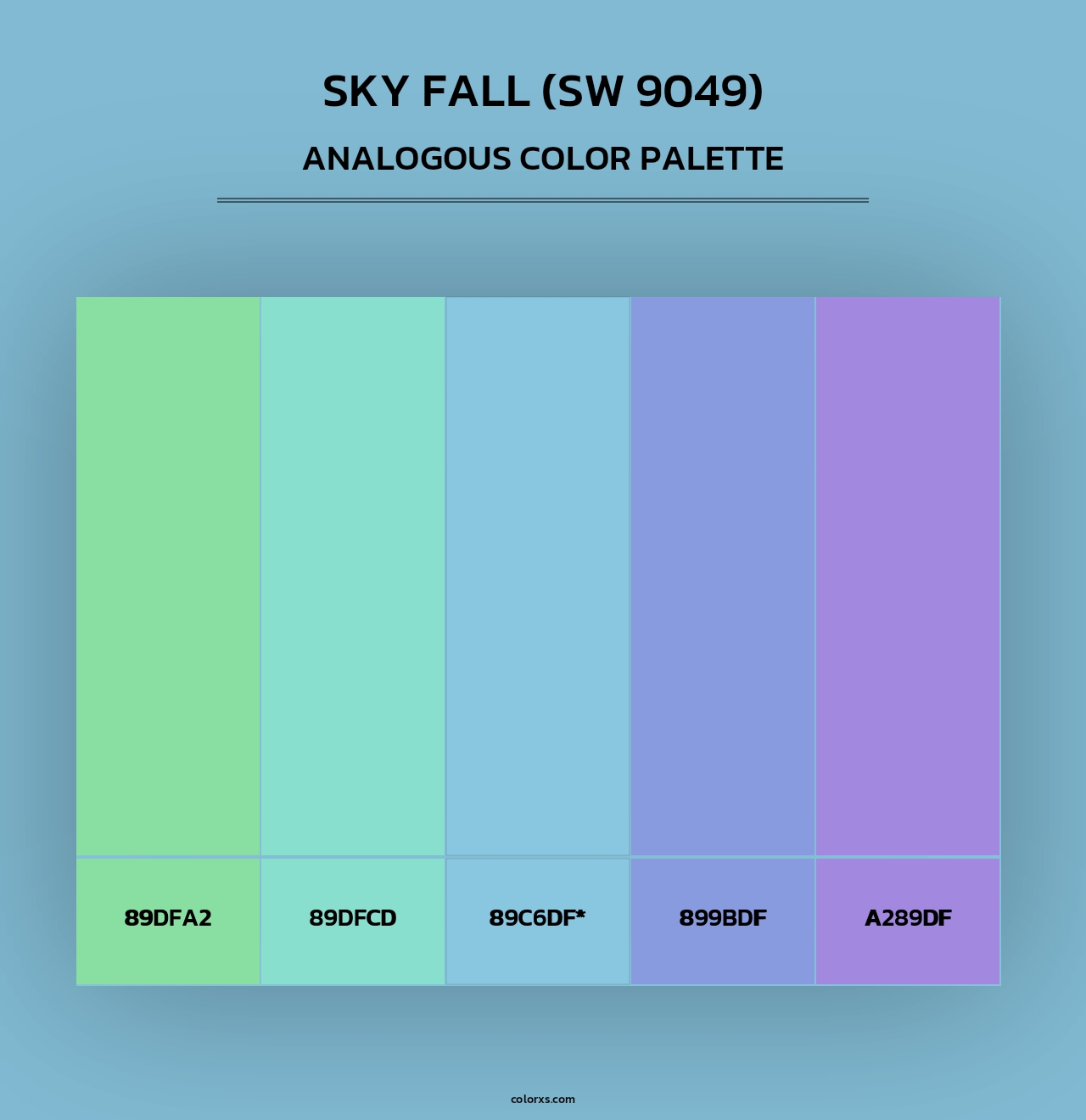 Sky Fall (SW 9049) - Analogous Color Palette