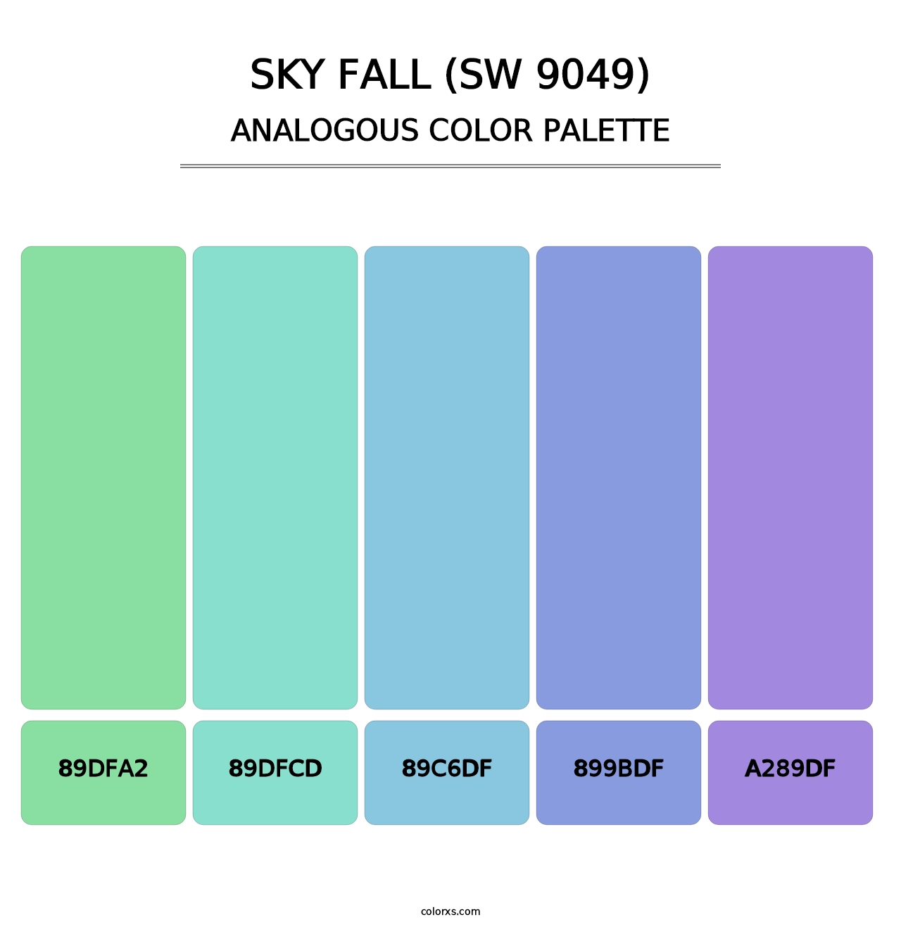 Sky Fall (SW 9049) - Analogous Color Palette