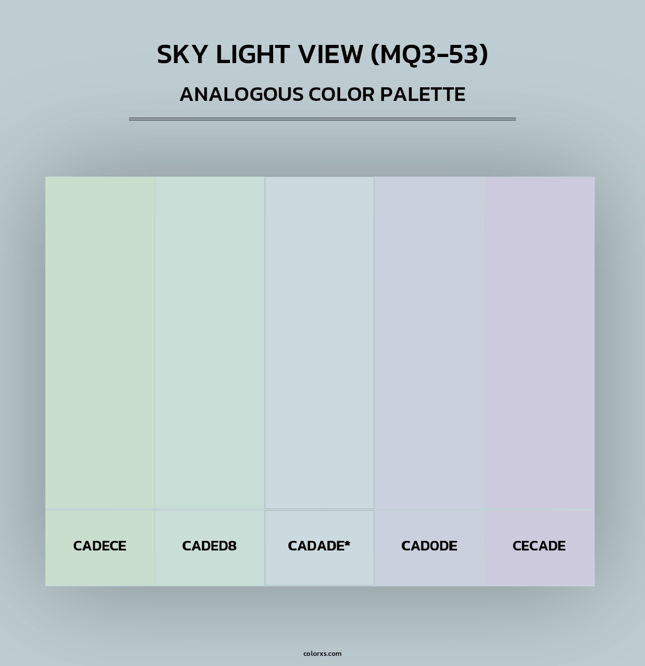 Sky Light View (MQ3-53) - Analogous Color Palette