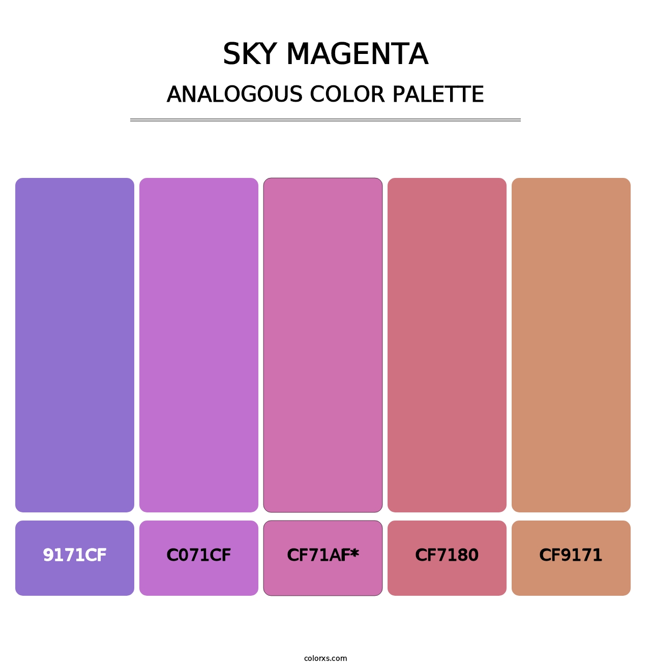 Sky Magenta - Analogous Color Palette