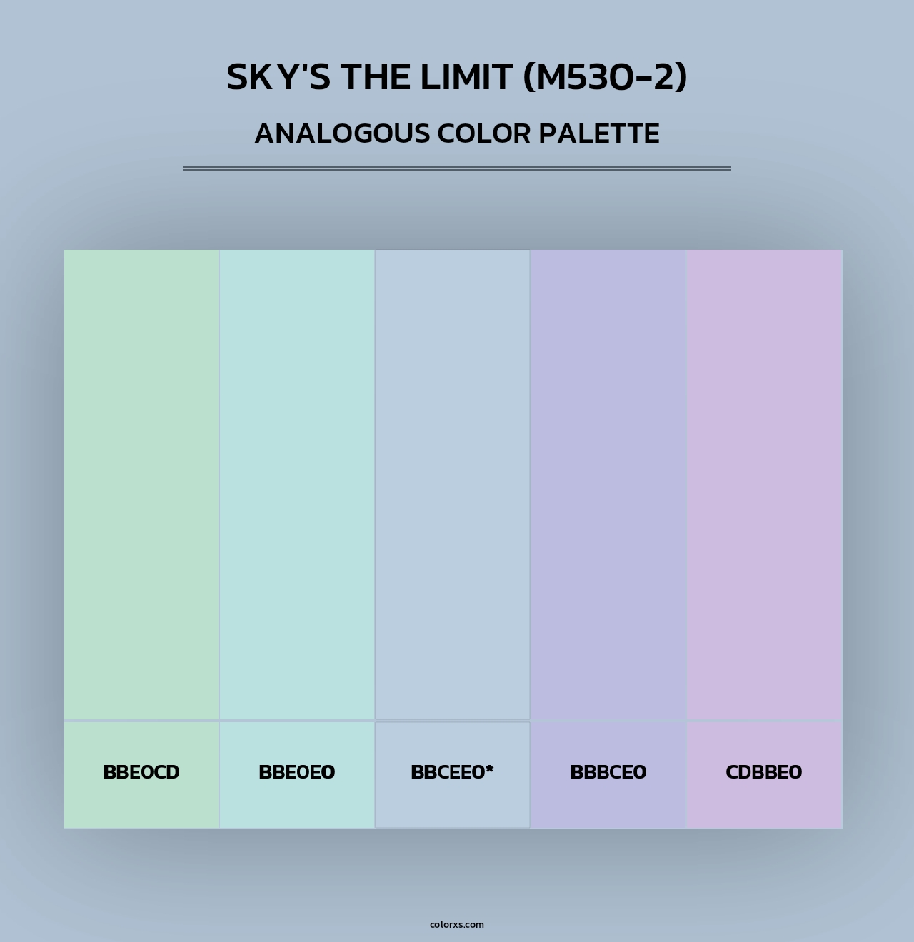 Sky'S The Limit (M530-2) - Analogous Color Palette