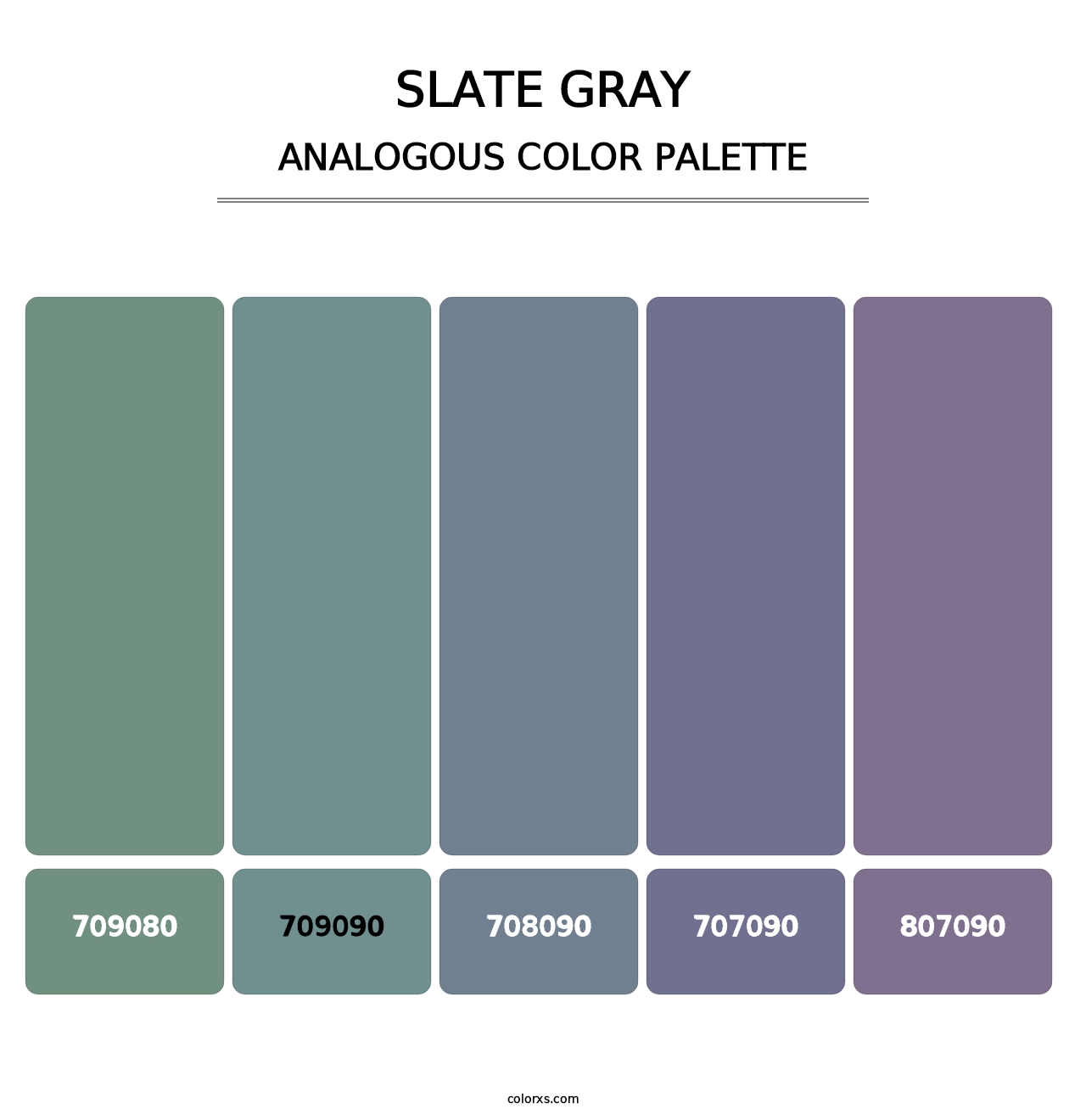 Slate Gray - Analogous Color Palette