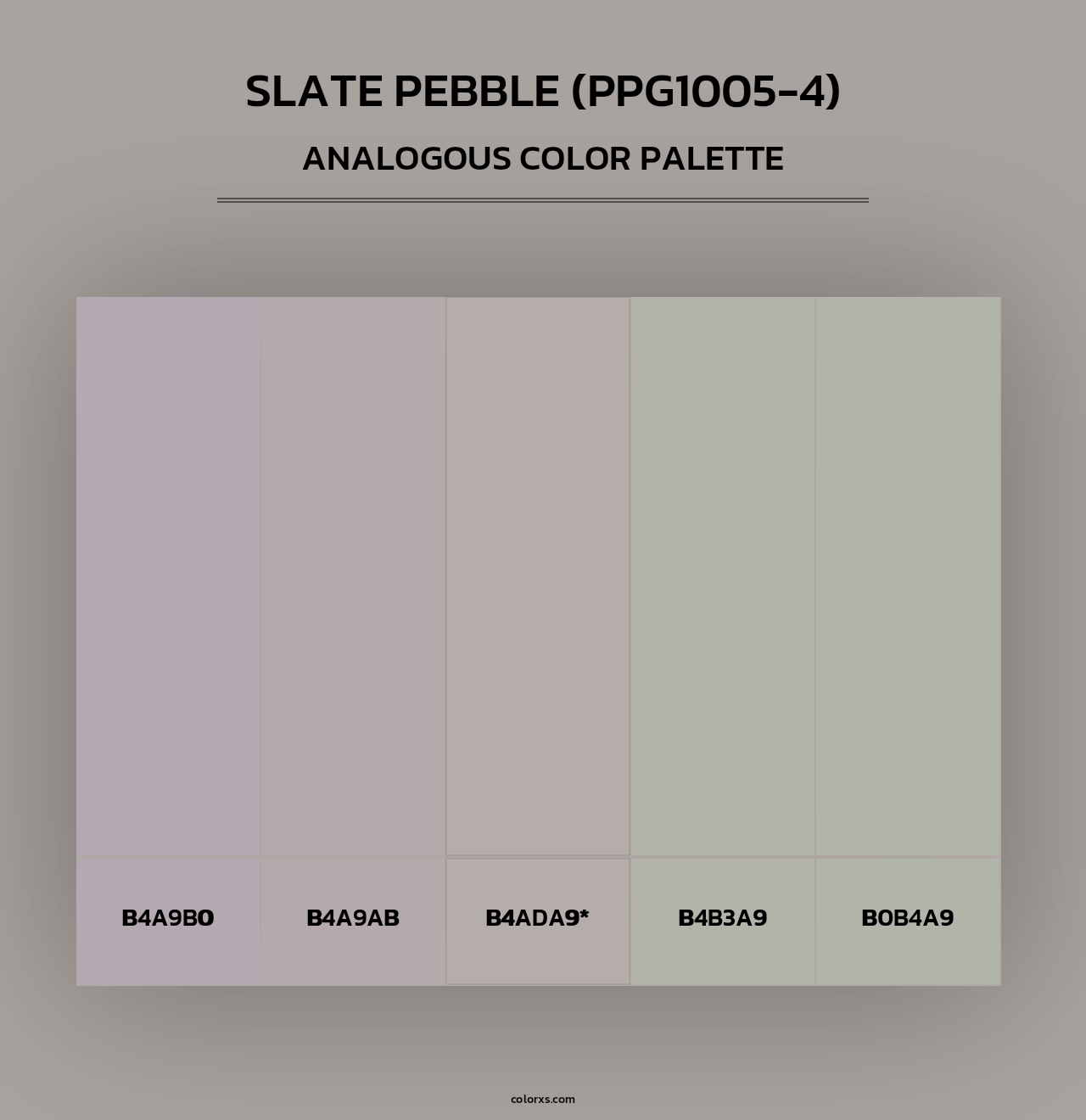 Slate Pebble (PPG1005-4) - Analogous Color Palette