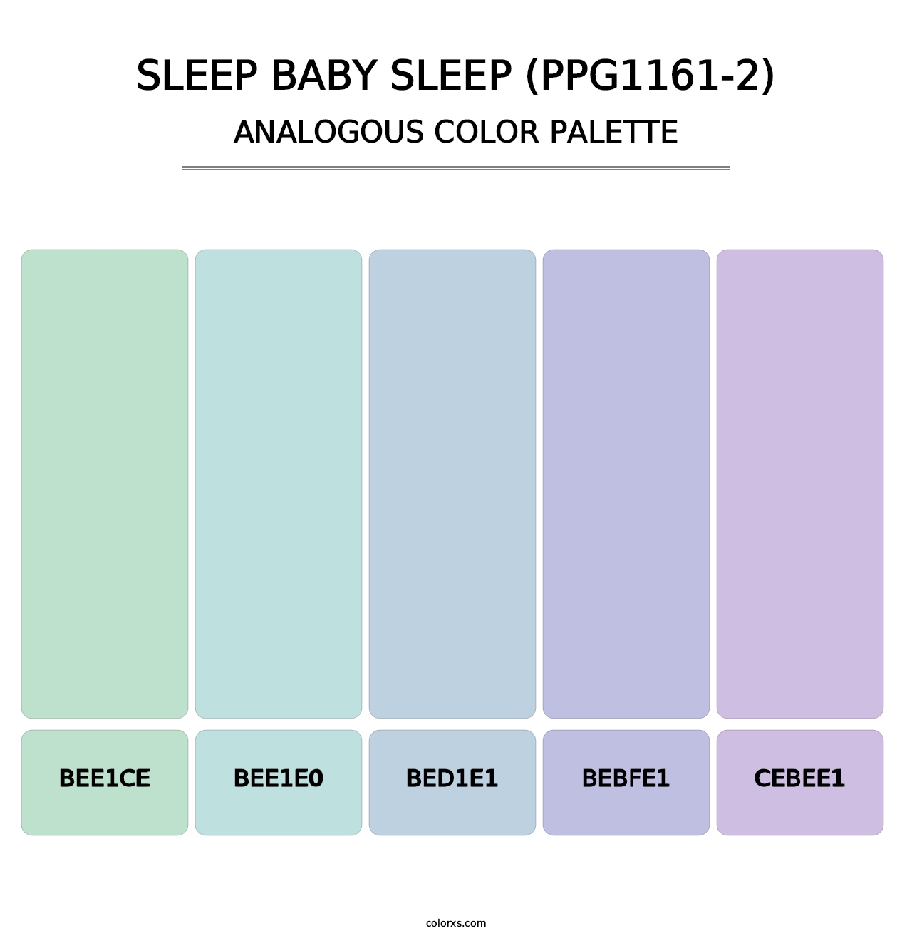 Sleep Baby Sleep (PPG1161-2) - Analogous Color Palette