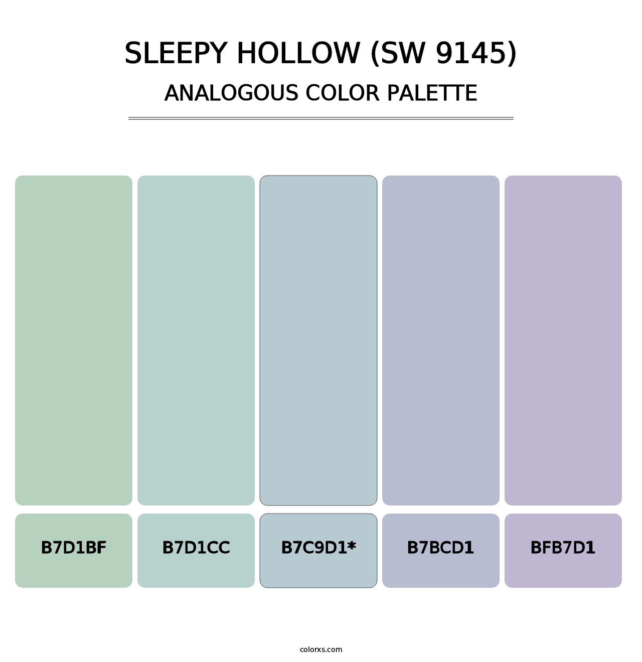 Sleepy Hollow (SW 9145) - Analogous Color Palette