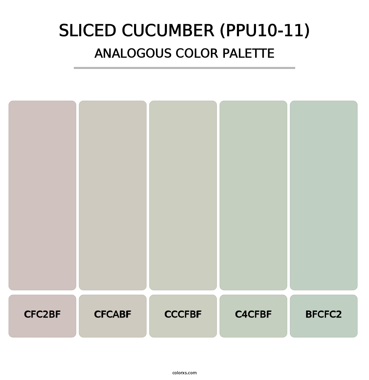 Sliced Cucumber (PPU10-11) - Analogous Color Palette