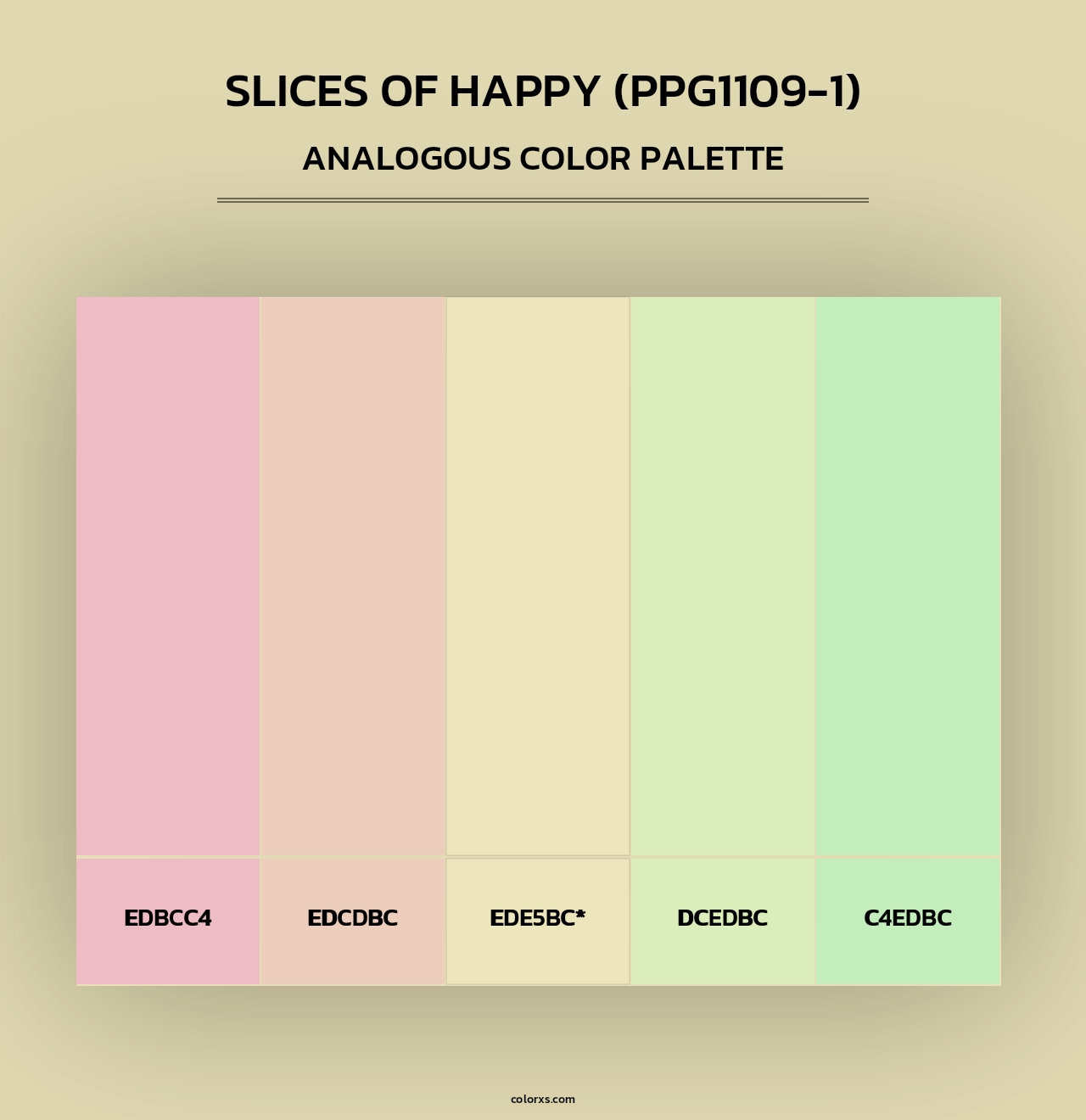 Slices Of Happy (PPG1109-1) - Analogous Color Palette