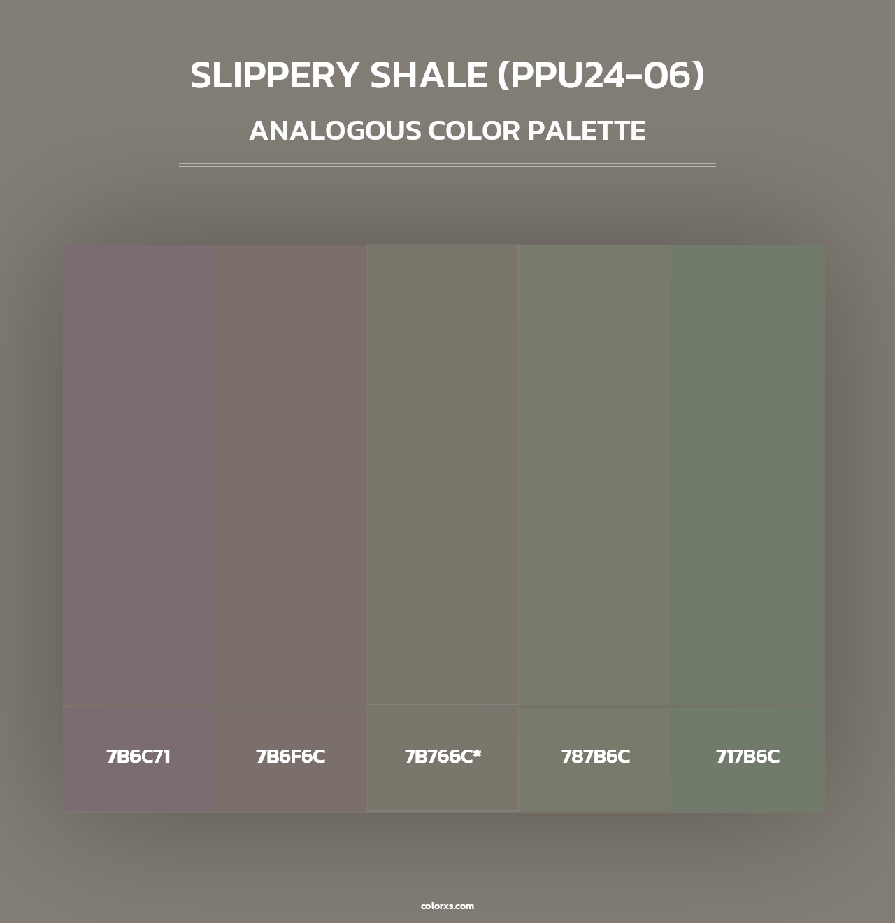 Slippery Shale (PPU24-06) - Analogous Color Palette