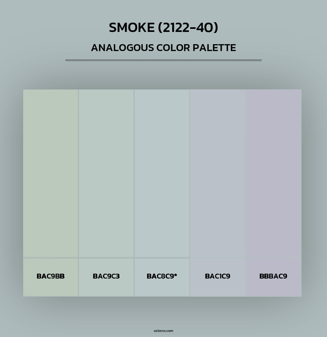Smoke (2122-40) - Analogous Color Palette